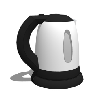 现代电热水壶su模型