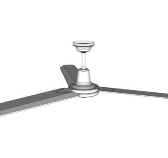 现代铁艺吊扇su模型