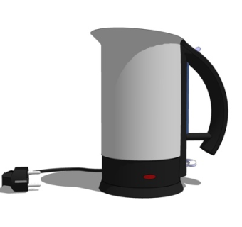 现代电热水壶su模型