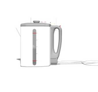 现代电热水壶su模型