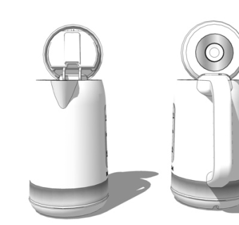 现代电热水壶su模型