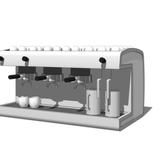 现代咖啡机su模型