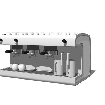 现代咖啡机su模型