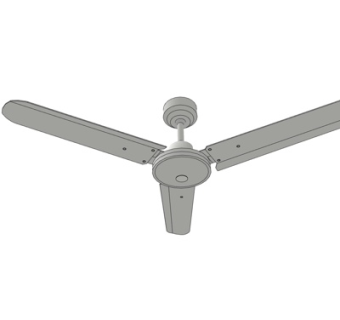 现代铁艺吊扇su模型