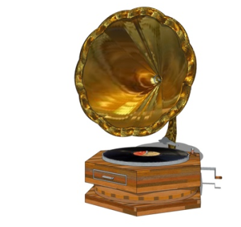 欧式唱片机su模型