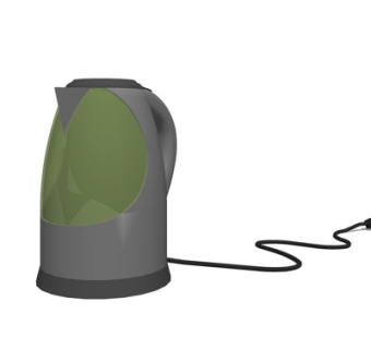 现代电热水壶su模型