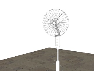 现代立体式电风扇su模型