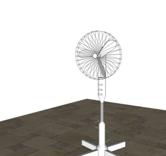现代立体式电风扇su模型
