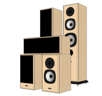 北欧原木音箱su模型