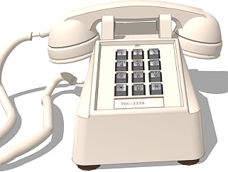 <em>欧式复古</em>电话机su模型