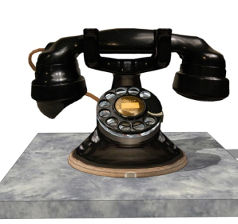 现代复古电话机su模型