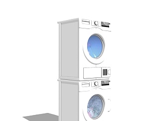 现代双层洗衣机su模型