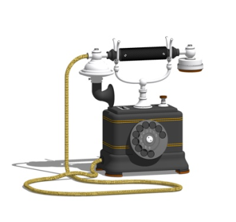 现代复古电话机su模型