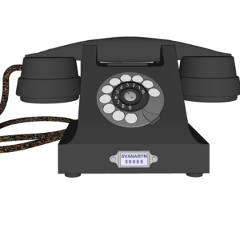 现代复古电话机su模型