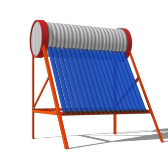 现代太阳能热水器su模型