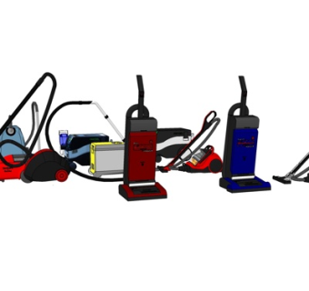 现代吸尘机组合su模型