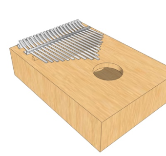 现代卡林巴拇指琴su模型