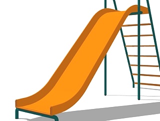 现代儿童滑梯游乐设备su模型