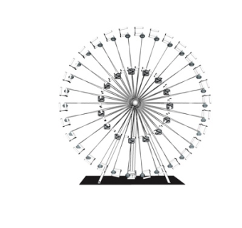 现代儿童摩天轮游乐设备su模型