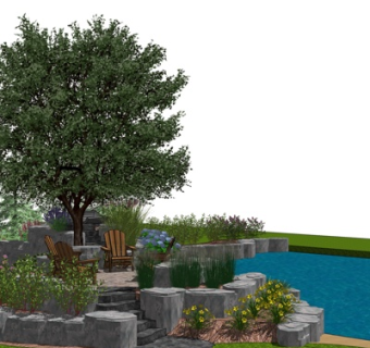 现代园林景观su模型