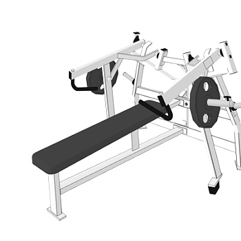 现代健身器材su模型
