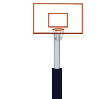 现代篮球架su模型