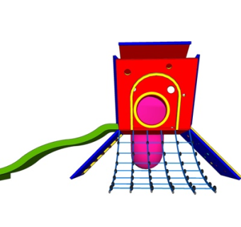 现代儿童滑梯游乐设备su模型