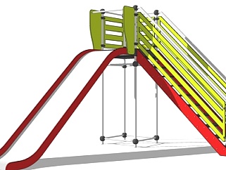 现代儿童<em>滑梯</em>游乐设备su模型
