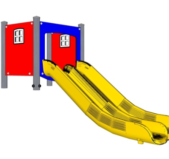 现代儿童滑梯游乐设备su模型