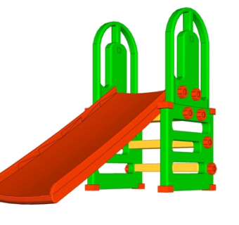 现代儿童滑梯游乐设备su模型