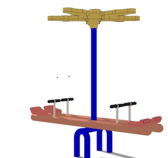 现代儿童跷跷板su模型