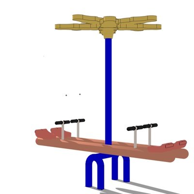 现代儿童跷跷板su模型