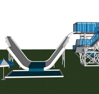 现代儿童游乐设备su模型