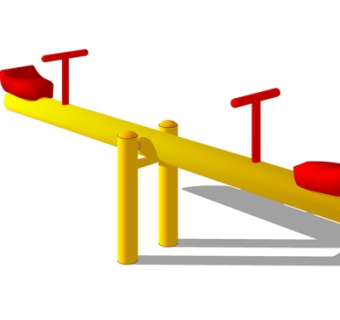 现代儿童跷跷板su模型