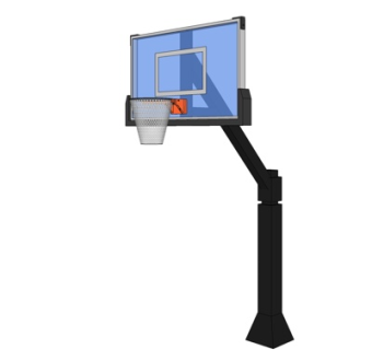 现代篮球架su模型