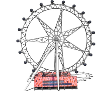 现代儿童摩天轮游乐设备su模型