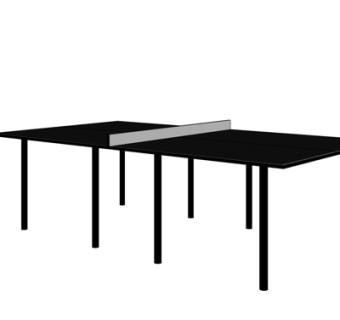 现代兵乒球桌su模型