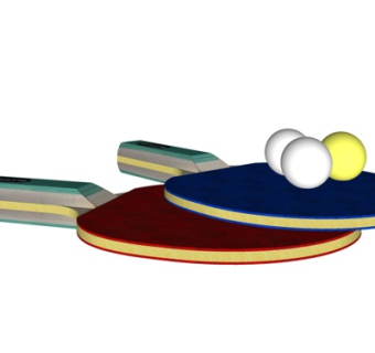 现代兵乒球拍su模型