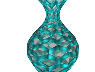现代水晶花瓶su模型