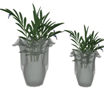 现代绿植su模型