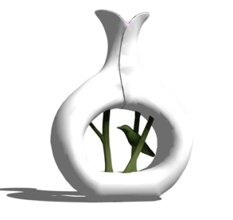 现代花瓶su模型