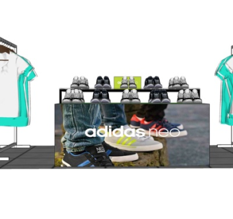 现代商品展示柜su模型