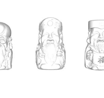 新中式神仙摆件su模型