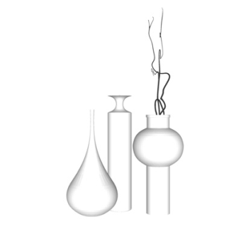 新中式摆件su模型