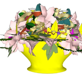 现代摆件su模型