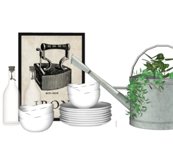 北欧装饰品su模型