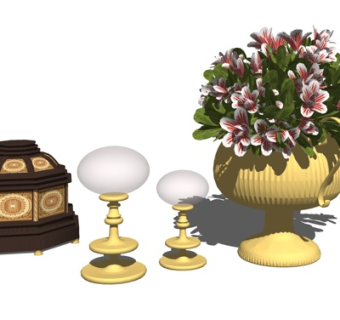 东南亚装饰品su模型