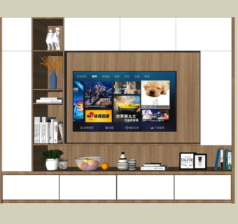 现代装饰柜电视柜su模型