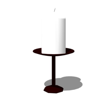 现代烛台烛台灯su模型