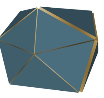 现代立体多边形摆件su模型